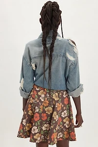 Dahlia Printed Circle Mini Skirt