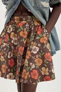 Dahlia Printed Circle Mini Skirt