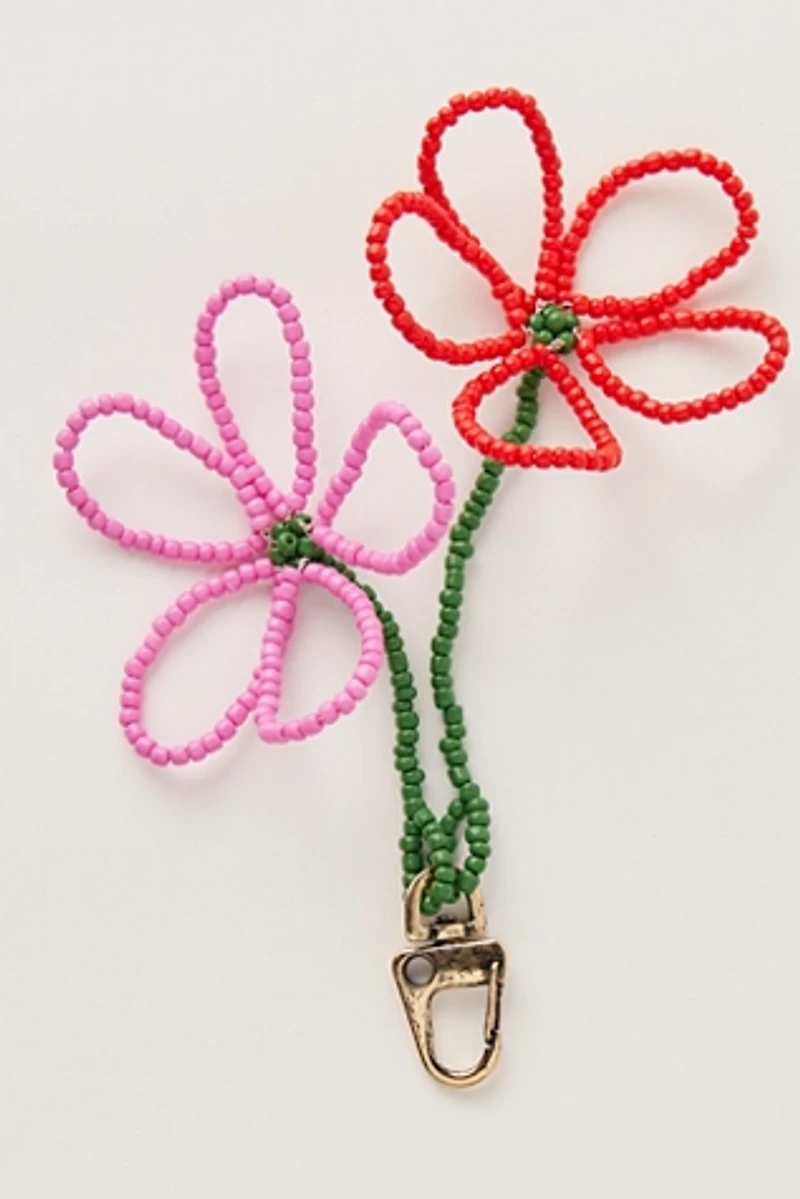 Beaded Flower Charm