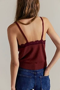 Lace Cashmere Tank Top