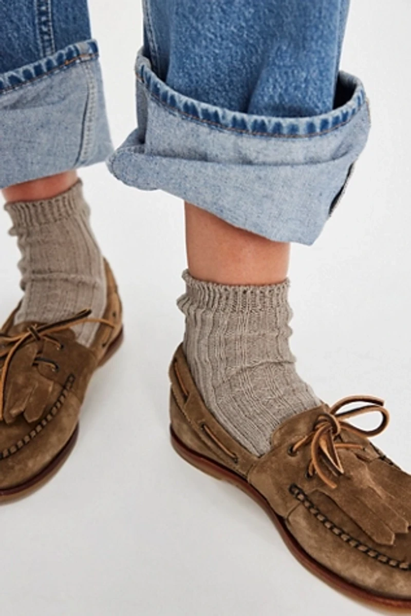 Linen Ribbed Socks