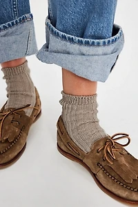 Linen Ribbed Socks