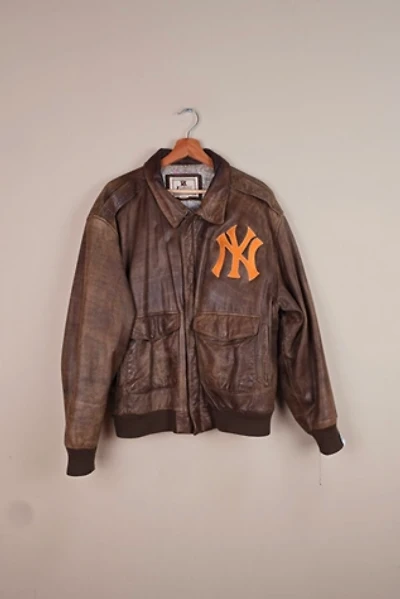 Vintage NY Bomber Leather Jacket Selected The Igala NYC