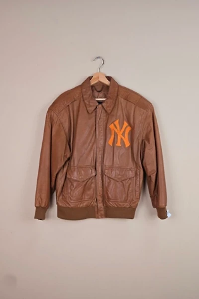 Vintage NY Bomber Leather Jacket Selected By The Igala NYC