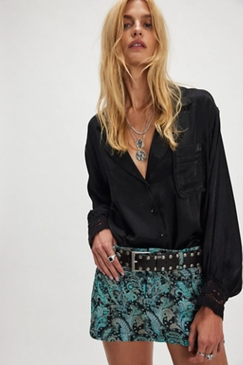 We The Free Mille-Fleurs Jacquard Micro Skirt