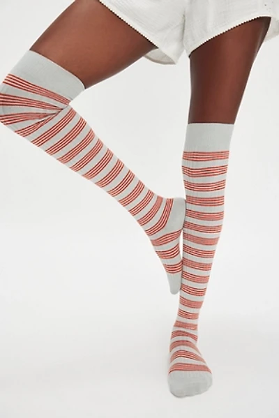 Stripe Out Over The Knee Socks