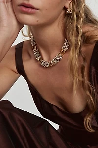 Paula Rosen Two Tone Cage Necklace