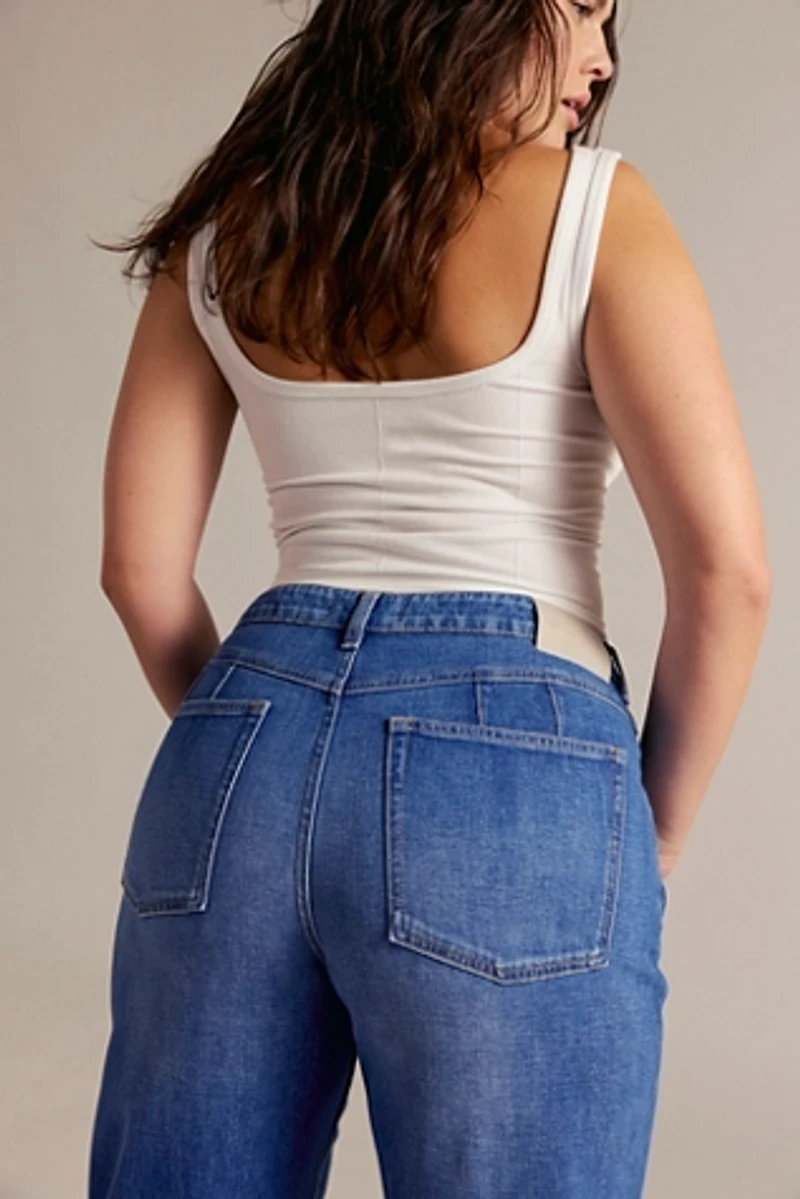 CRVY Better Half Mid-Rise Straight Jeans
