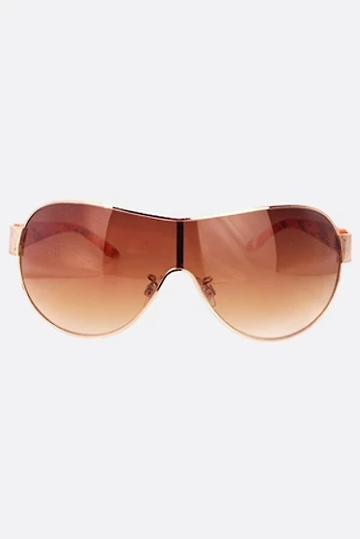 Giant Vintage Feathered Large Shield Sunglasses