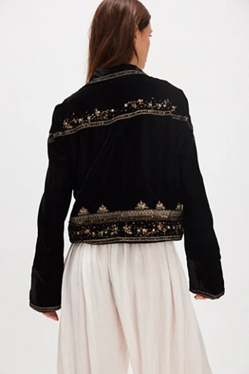 Maxxie Embellished Velvet Jacket