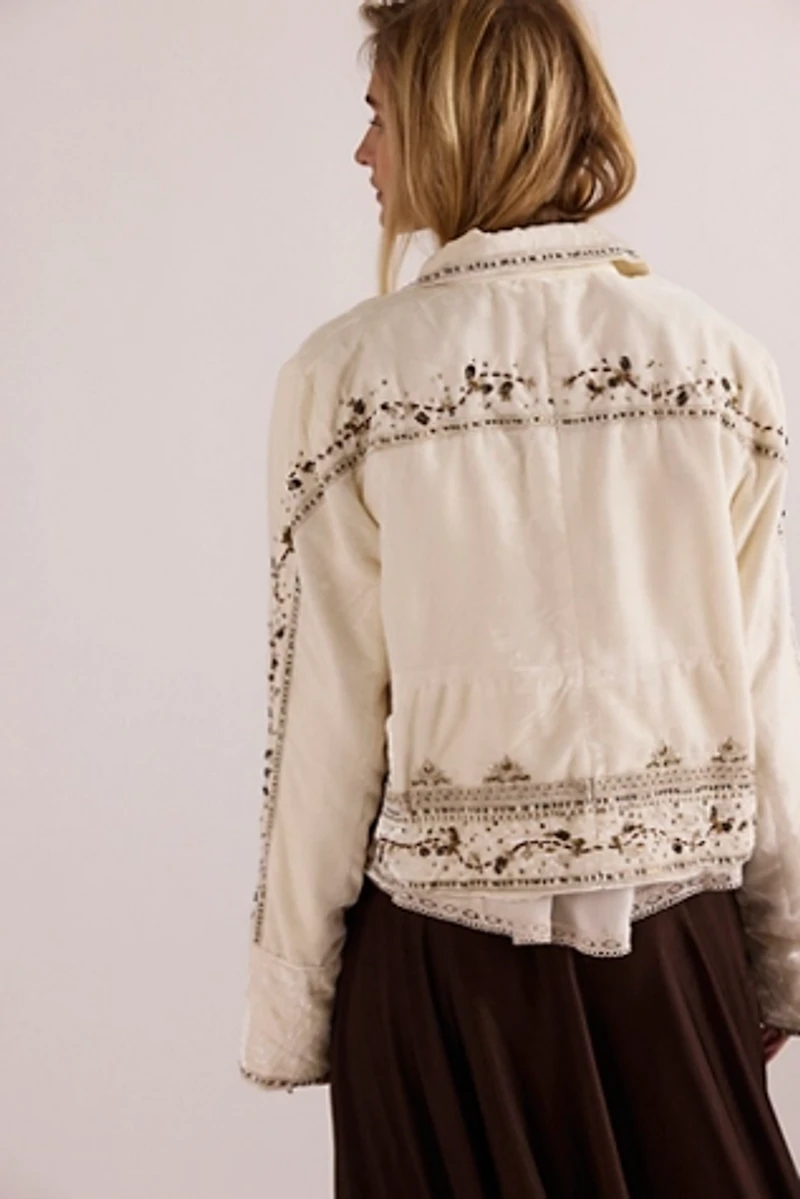 Maxxie Embellished Velvet Jacket