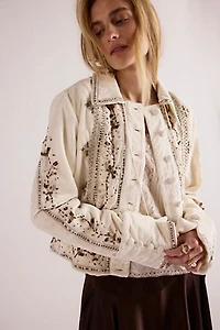 Maxxie Embellished Velvet Jacket