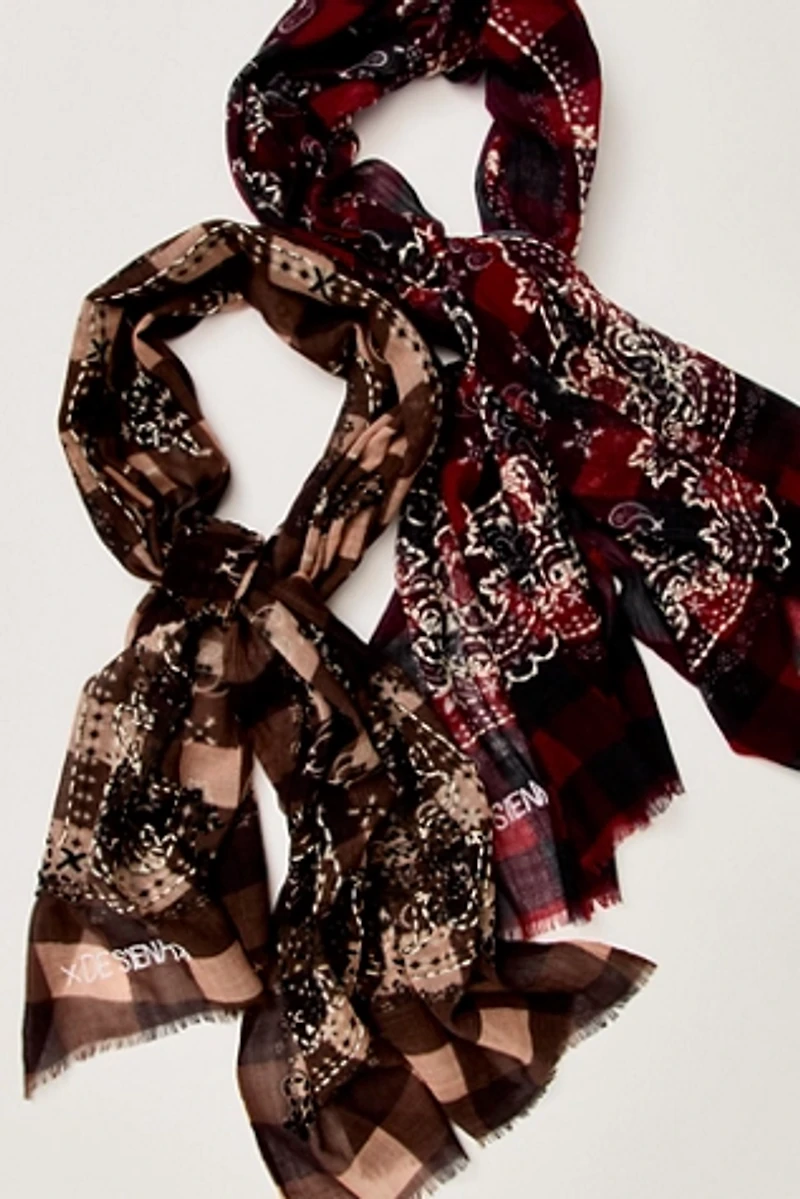 De Sienna Gingham Scarf