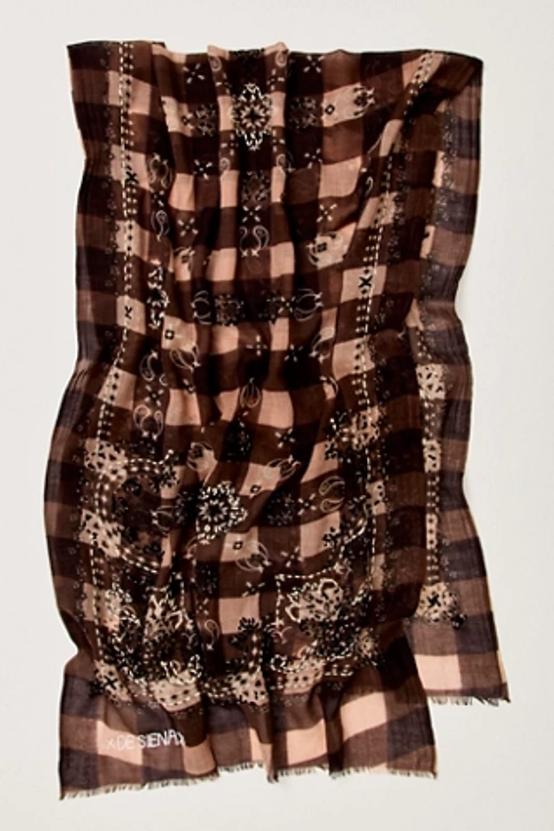 De Sienna Gingham Scarf