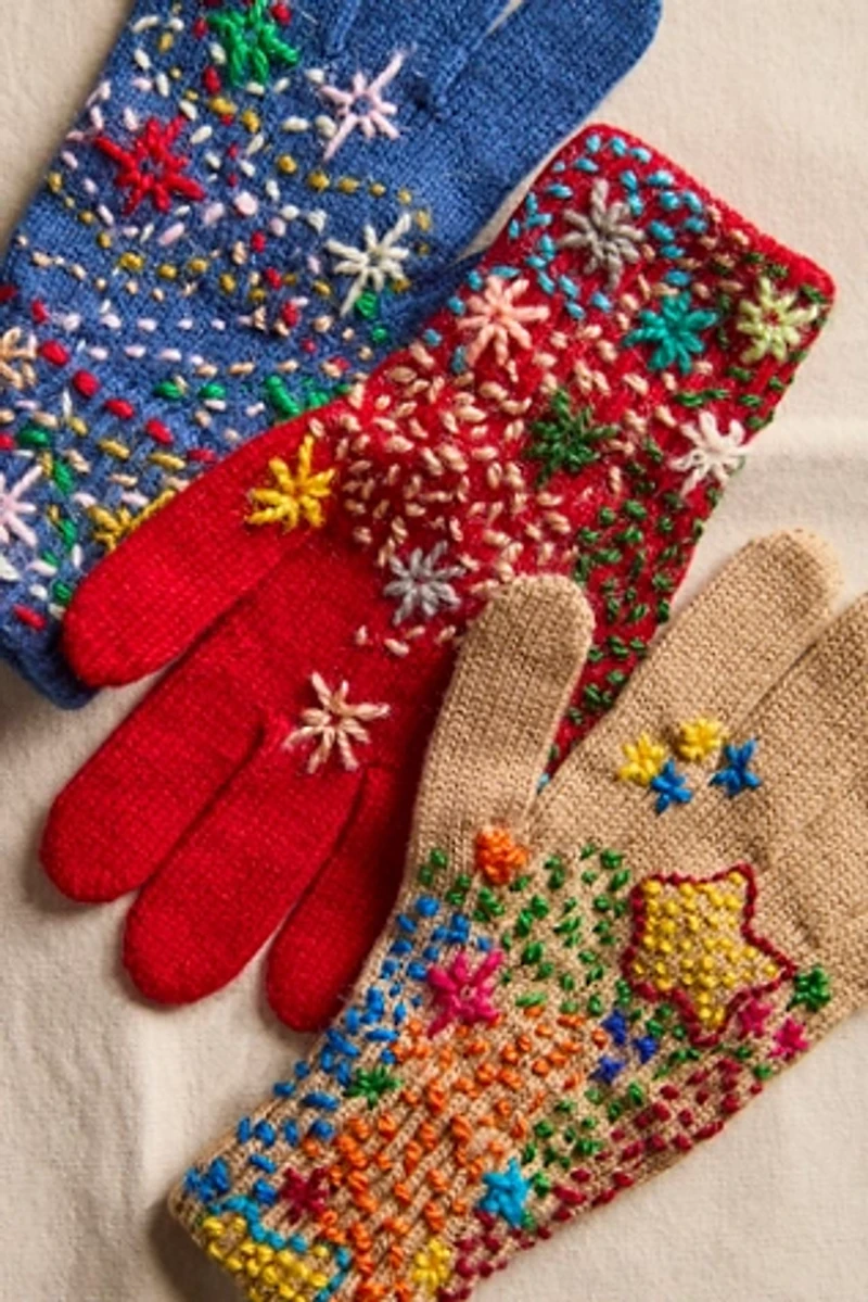 De Sienna Embroidered Gloves