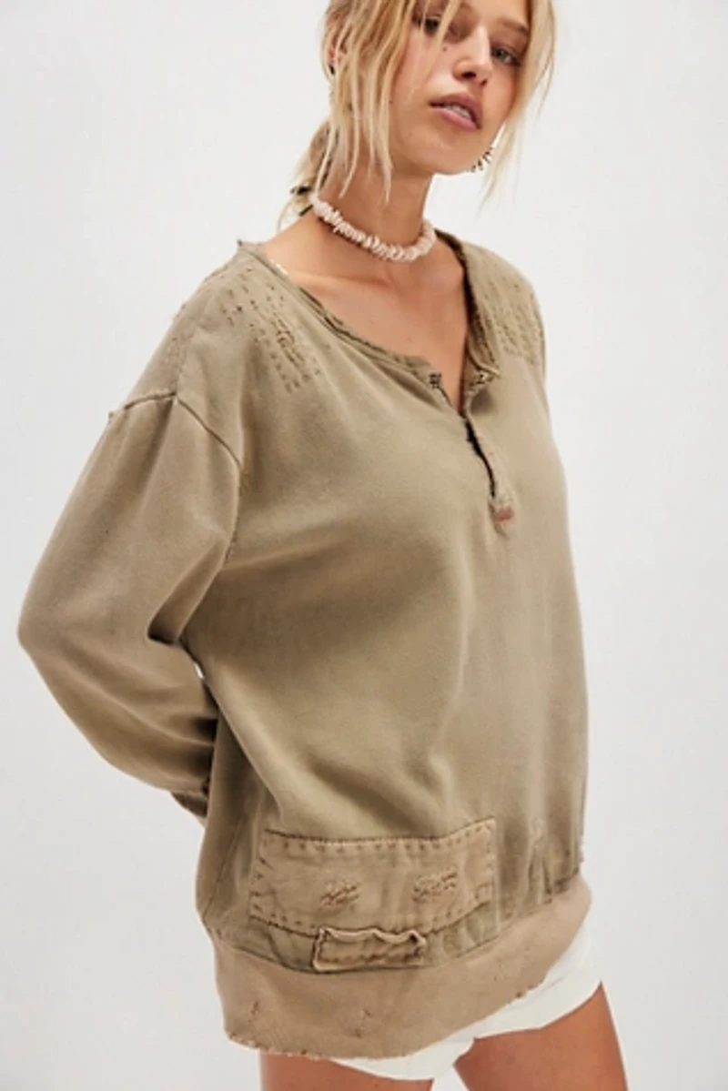 Magnolia Pearl Fleece Riehl Henley