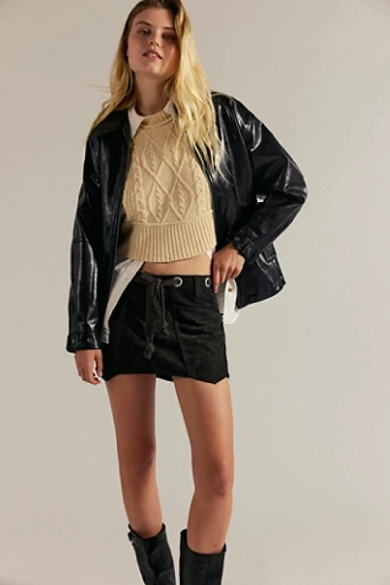 We The Free Moxie Vegan Suede Mini Skirt