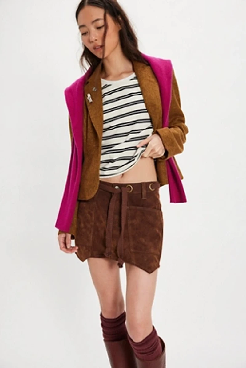 We The Free Moxie Vegan Suede Mini Skirt