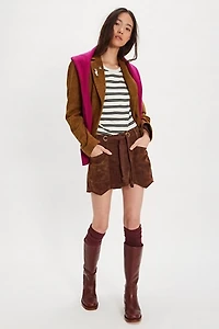 We The Free Moxie Vegan Suede Mini Skirt