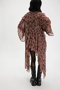High Low Printed Duster
