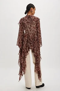 High Low Printed Duster