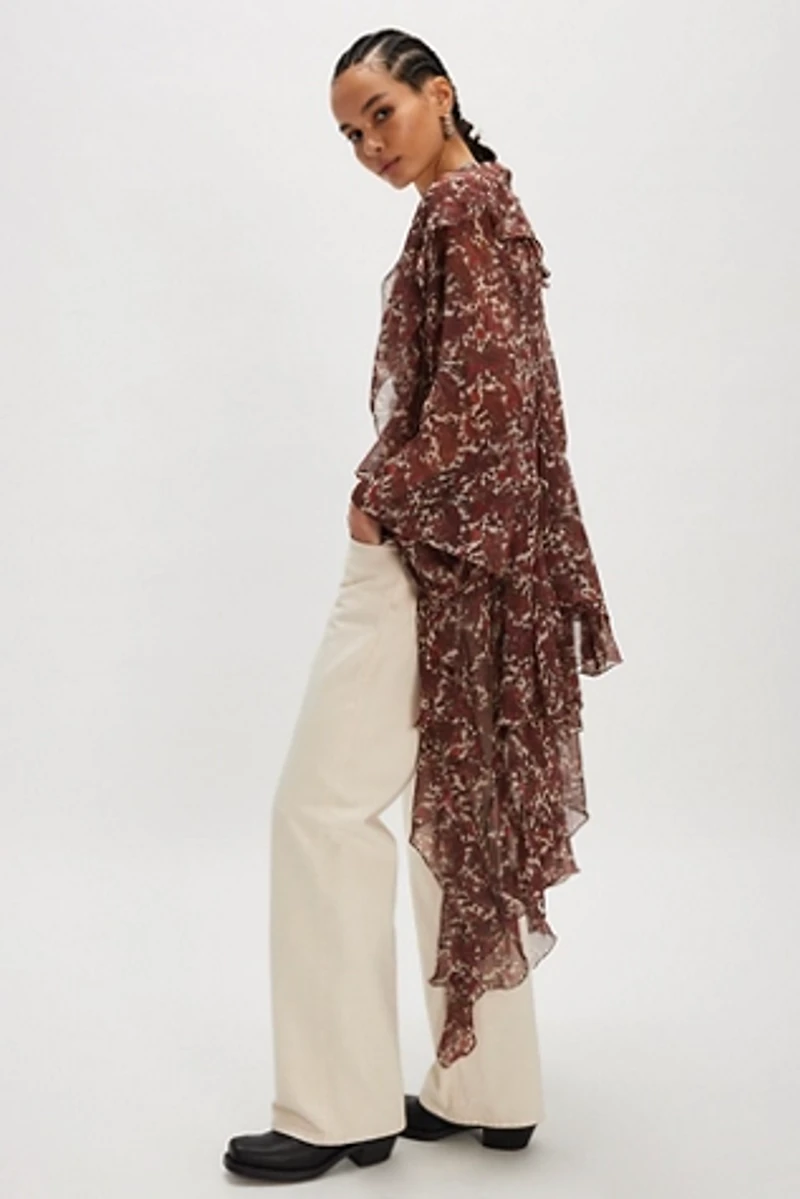 High Low Printed Duster