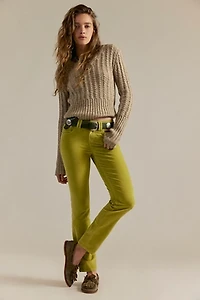 We The Free Oracle Low-Rise Slim Straight Velvet Jeans