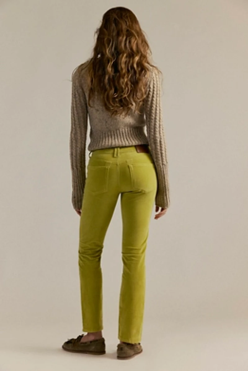 We The Free Oracle Low-Rise Slim Straight Velvet Jeans