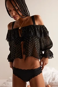 For Love & Lemons Liz Lurex Dot Top