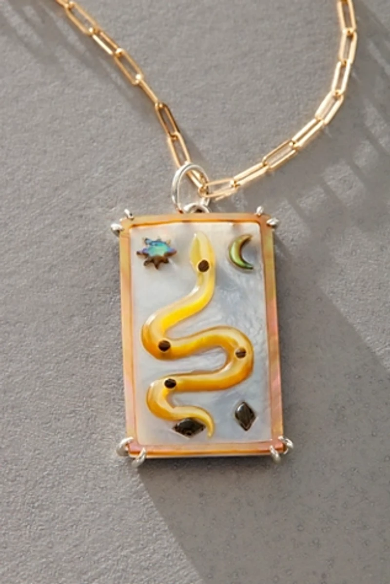 Maura Green Serpent Tarot Card Charm