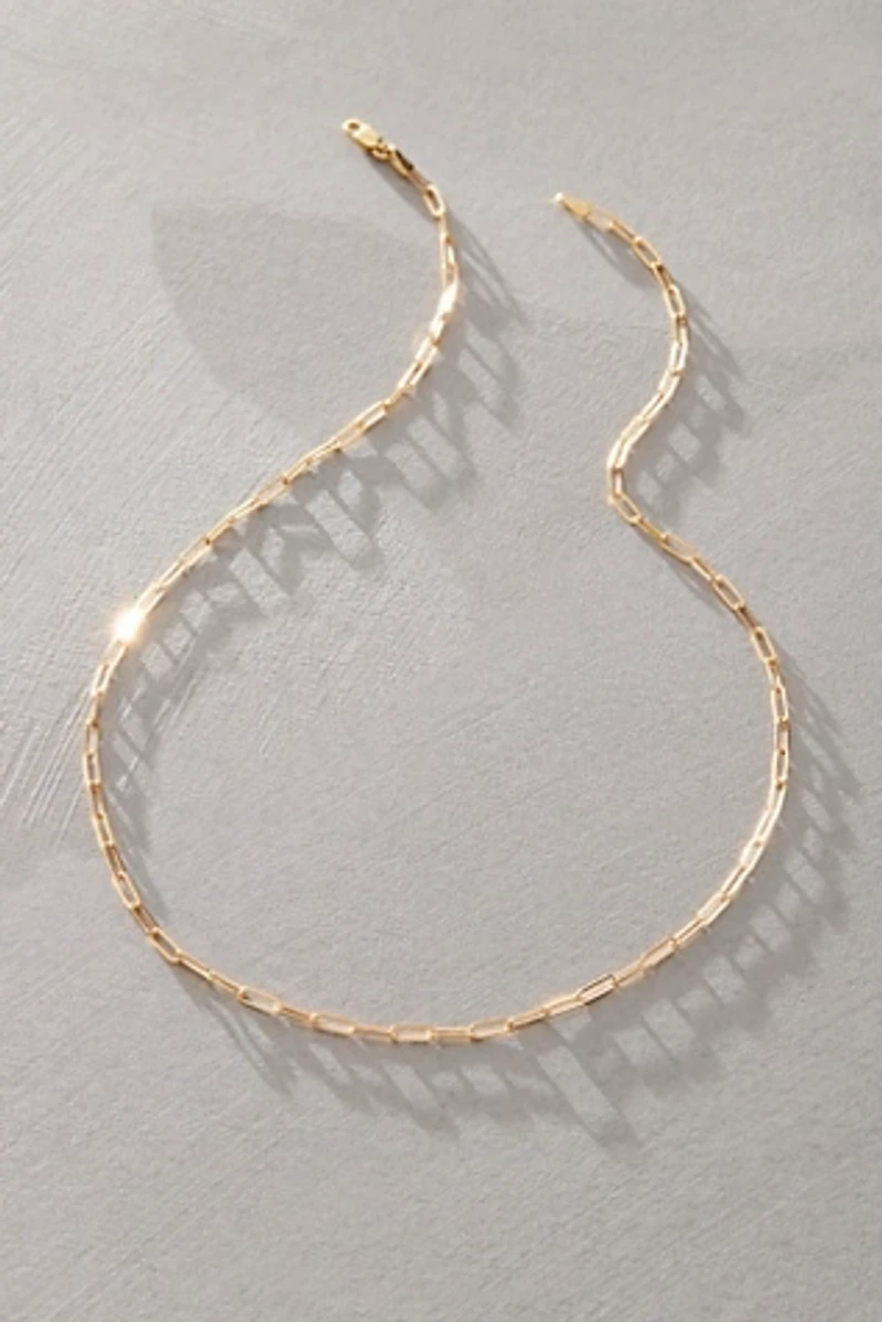 Maura Green Mini Paperclip Chain Necklace