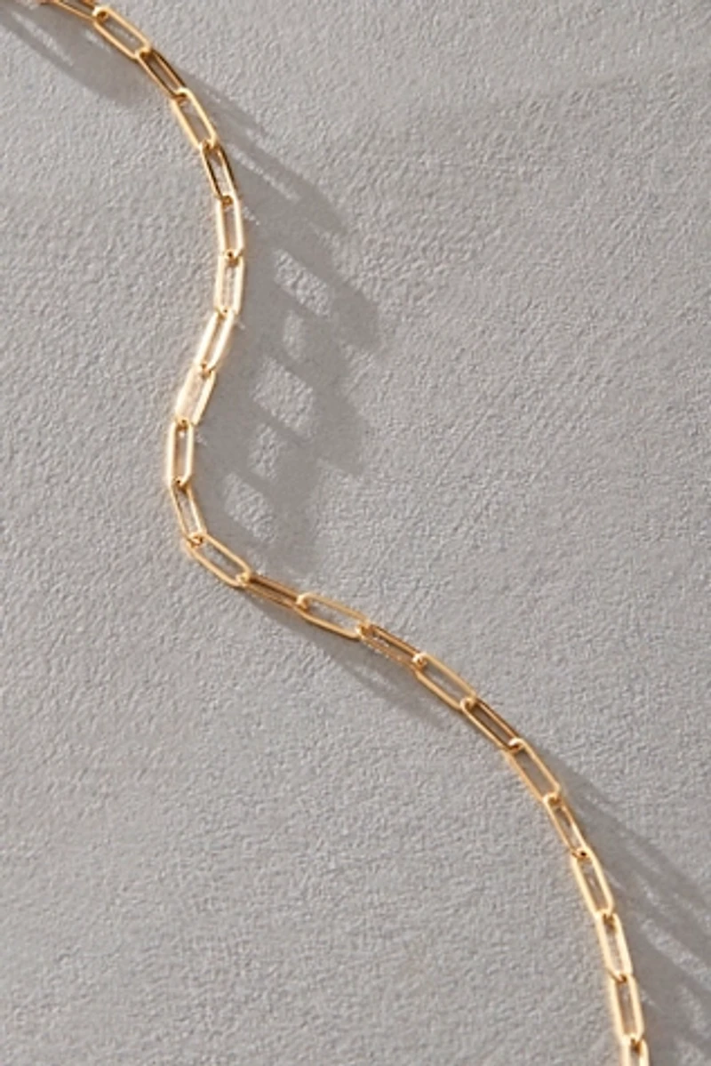 Maura Green Mini Paperclip Chain Necklace
