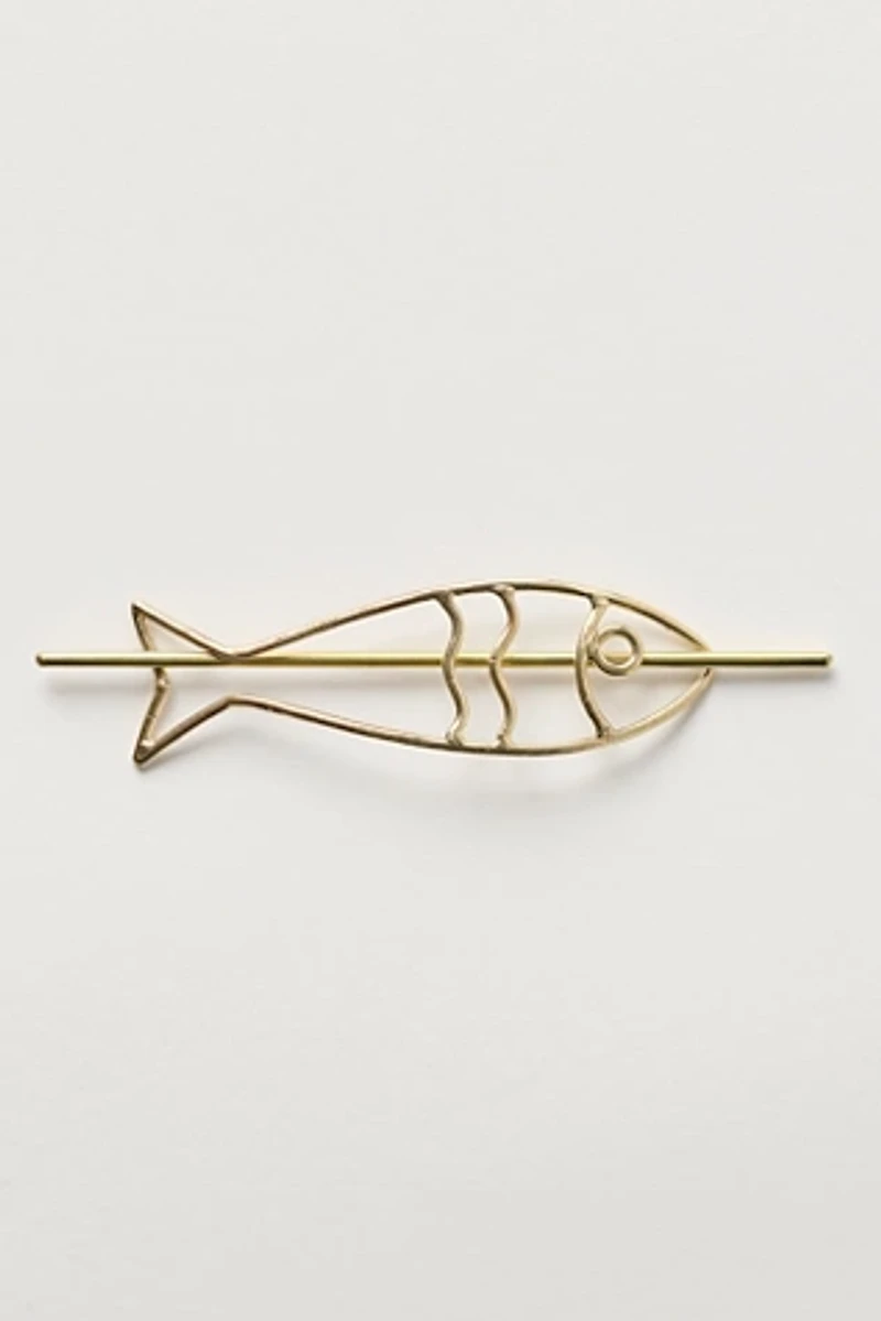 Rachel Pfeffer Brass Sardine Hair Pin