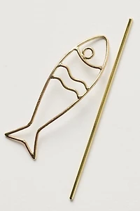 Rachel Pfeffer Brass Sardine Hair Pin