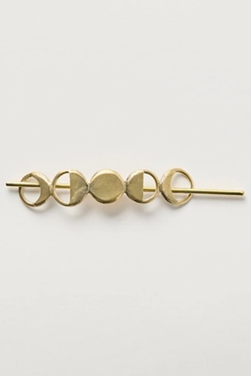 Rachel Pfeffer Brass Moon Phases Hair Pin