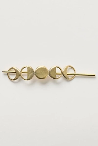 Rachel Pfeffer Brass Moon Phases Hair Pin