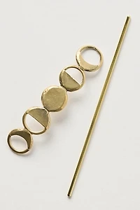 Rachel Pfeffer Brass Moon Phases Hair Pin