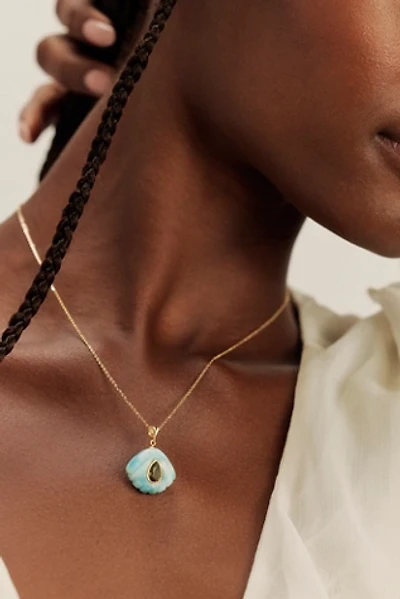 Human Design Studios 14k Gold Pendant In Smoky Quartz