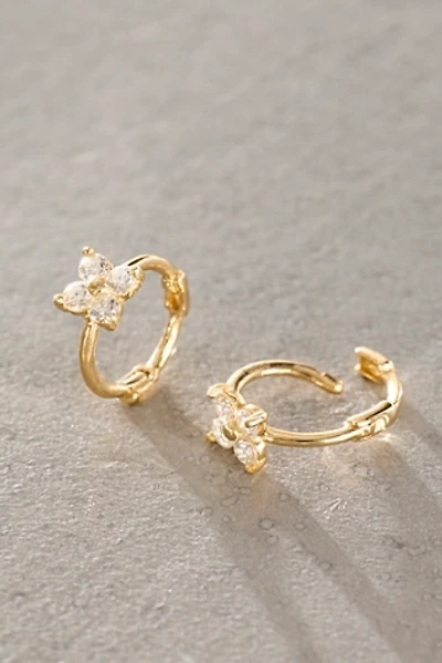 Human Design Studios  6mm Floral Huggie Hoops
