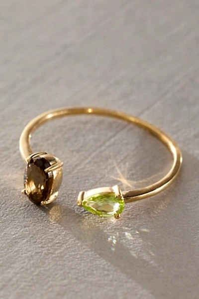 Human Design Studios Two Tone Ring Smokey Quartz & Peridot