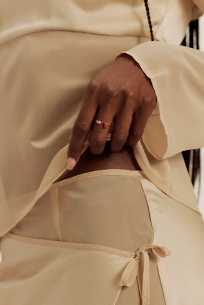 Human Design Studios Two Toned Ring In Morganite & Carnelian