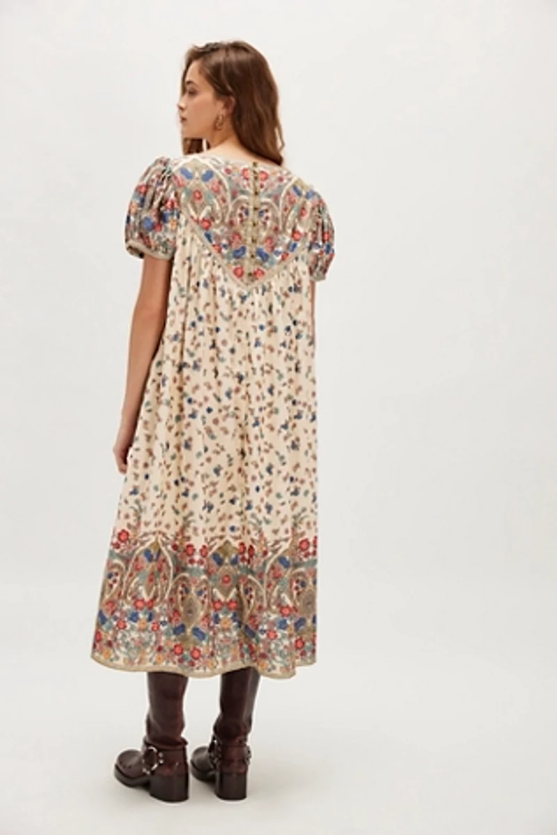 Botanical Blossom Midi Dress