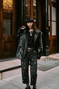 We The Free Deep Trance Shine Embroidered Dropped Boyfriend Jeans