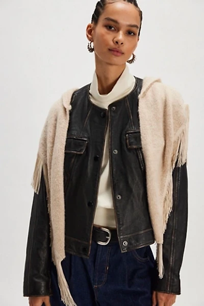 Fringed Hooded Scarf