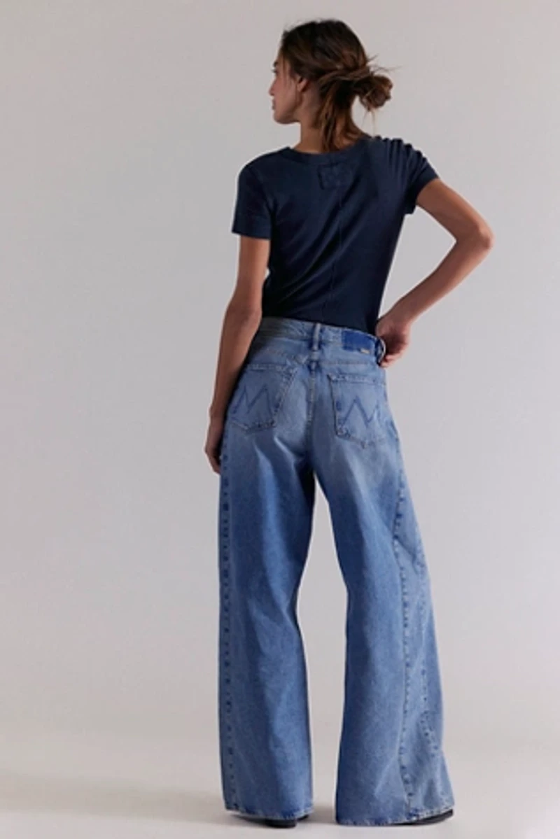 MOTHER The Pipe Dream Button Sneak High-Rise Jeans