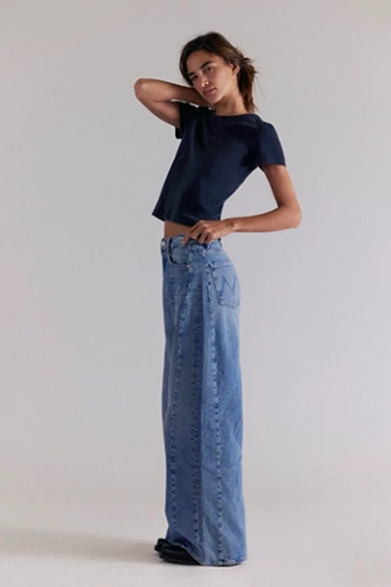 MOTHER The Pipe Dream Button Sneak High-Rise Jeans