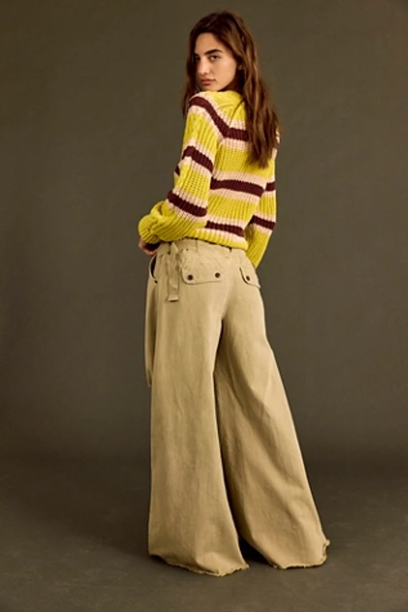 Julien Destructed Wide-Leg Chino Trousers