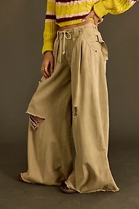 Julien Destructed Wide-Leg Chino Trousers