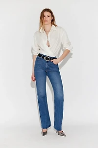MOTHER SNACKS! The Mixer Heel Jeans