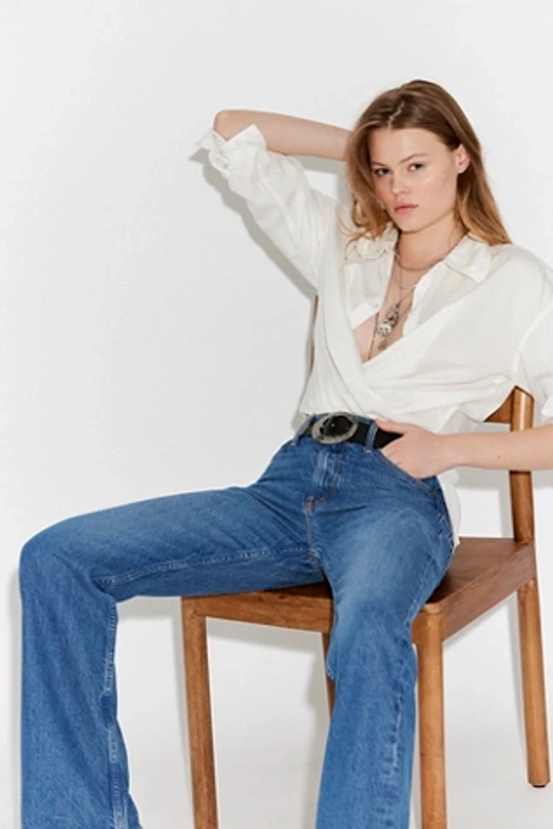 MOTHER SNACKS! The Mixer Heel Jeans